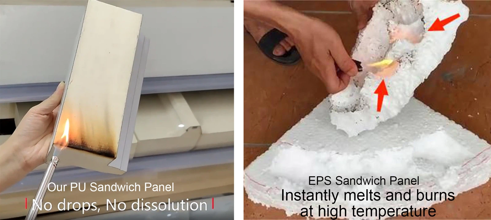 pu eps sandwich panel comparison